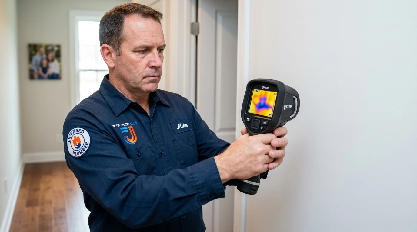 Thermal imaging leak detection by Johns Plumbing LLC in Carbondale
